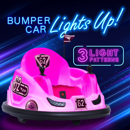 6V Kids Battery Powered Electric Ride on Bumper Car - Pink