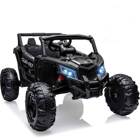 24V Kids Battery Powered Electric Ride on UTV with Parent Remote Control - Black