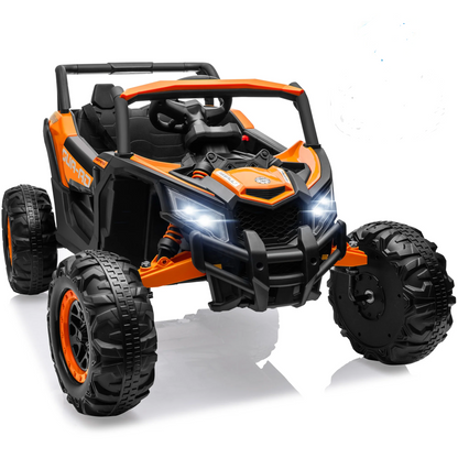 24V Kids Battery Powered Electric Ride on UTV with Parent Remote Control - Orange