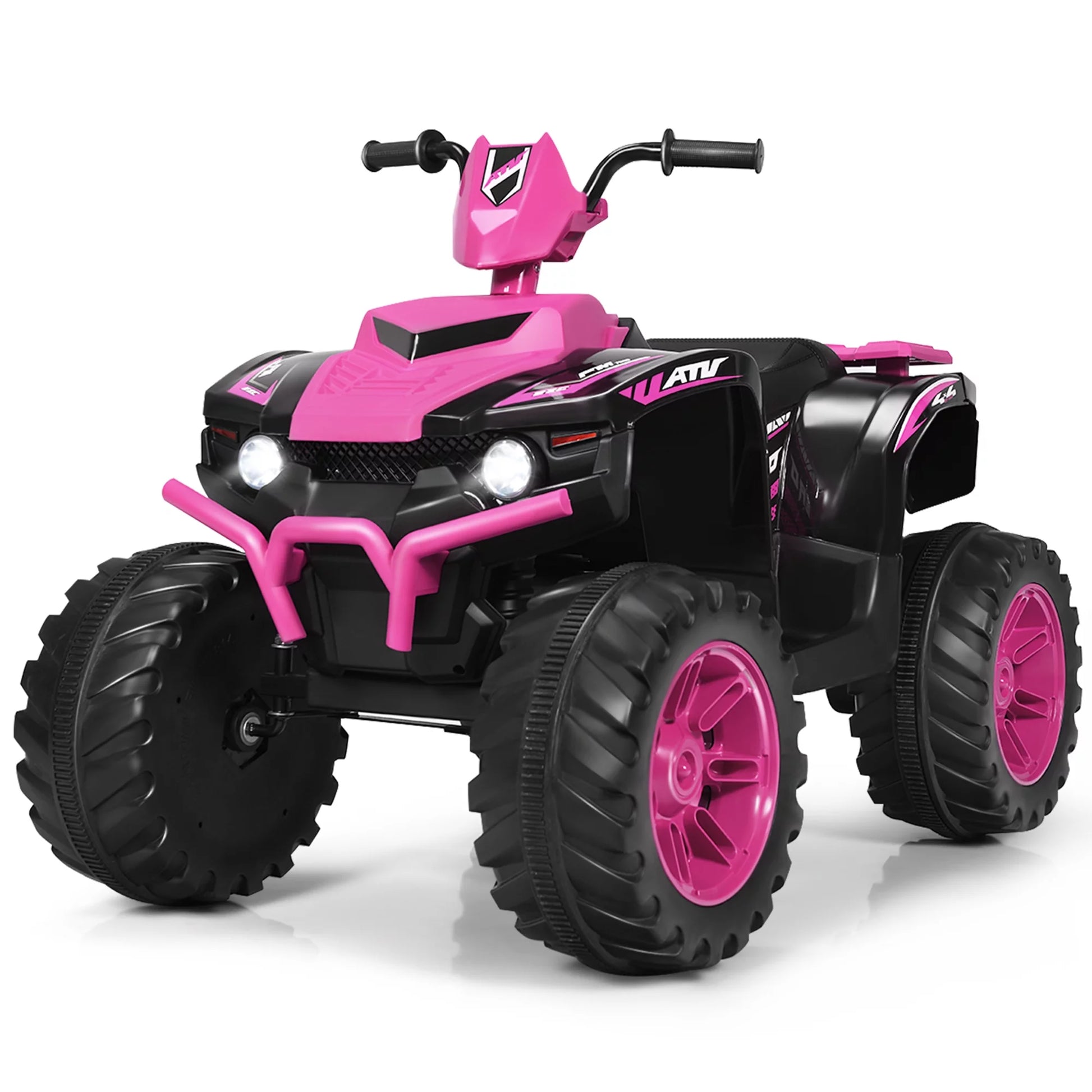 12V Kids Battery Powered Electric Ride on Car ATV 4-Wheeler Quad - Light Pink