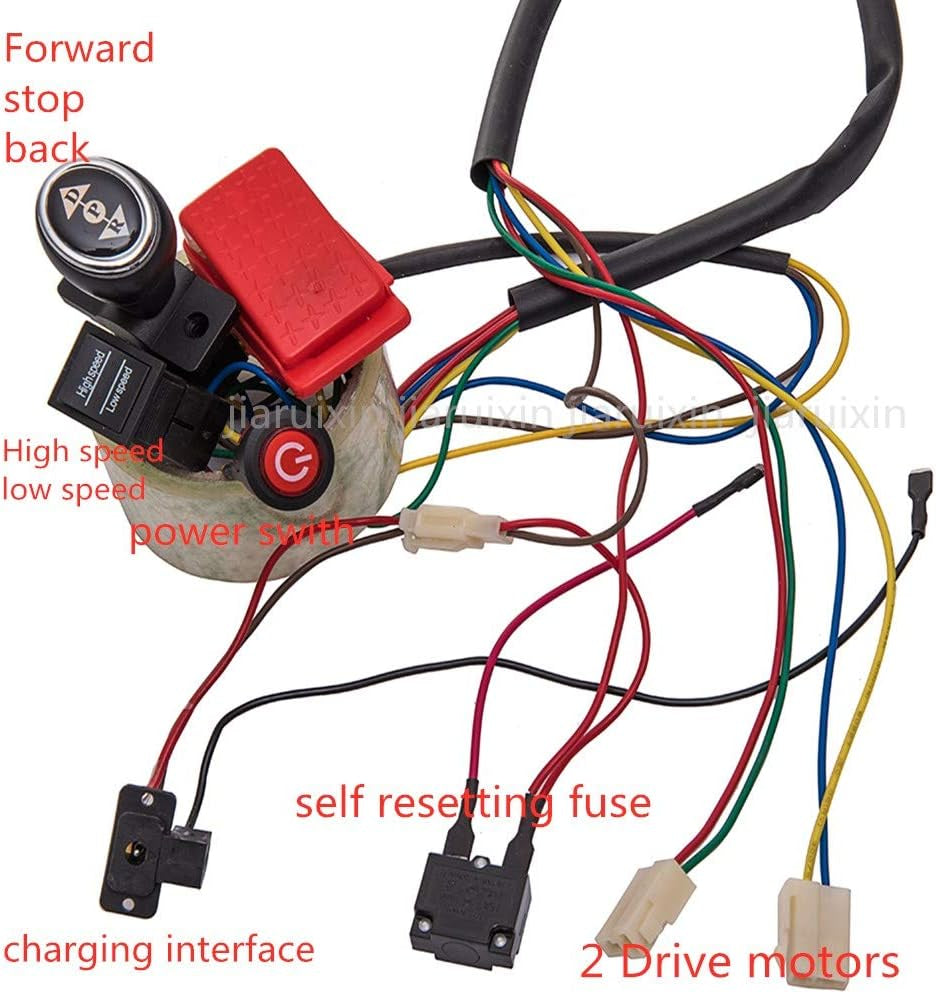 24 Volt Kids Electric Car DIY Modified Wires and Switch Kit with Remote Control