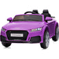 Kids Ride on Car, Licensed Audi TT 12V Electric Car Toy with Remote, LED Light - Purple