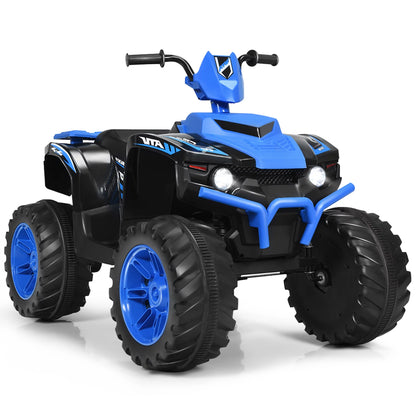 12V Electric Kids Ride on Car ATV 4-Wheeler Quad W/ Music LED - Navy