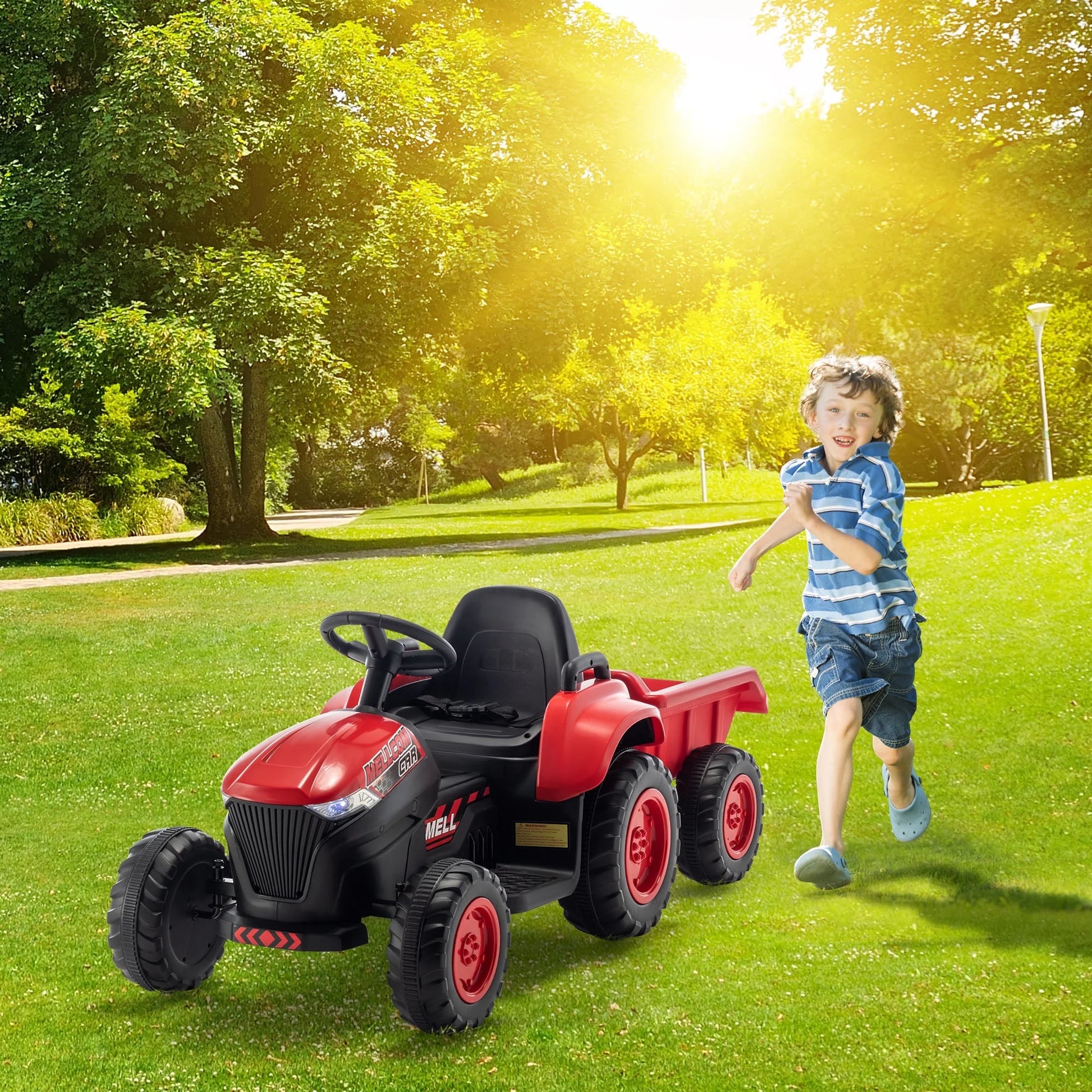 12V Kids Battery Powered Electric Ride on Tractor with Parent Remote Control