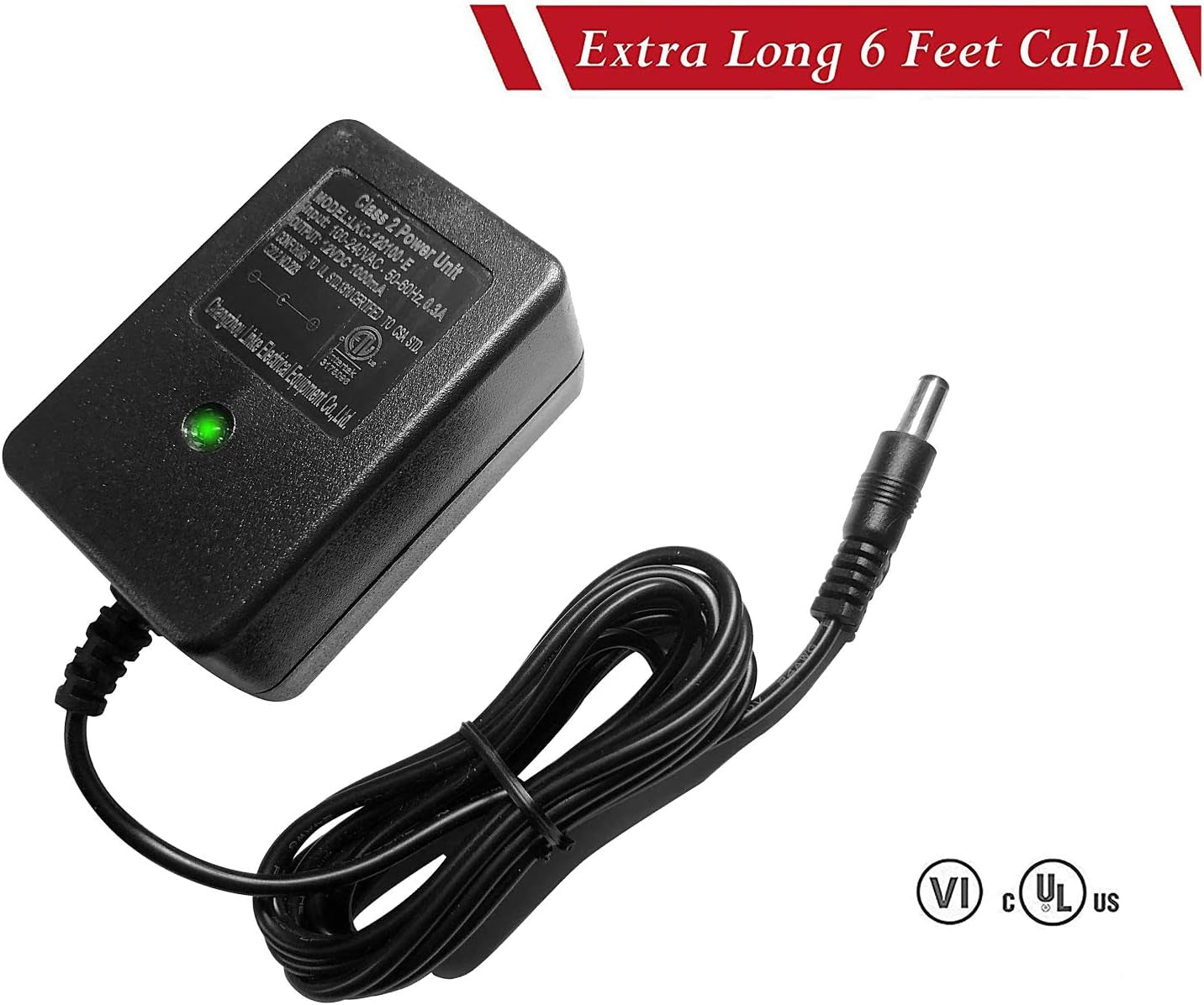 12V 1000MA Round Hole Battery Charger with Charging Indicator Light for Kids Electric Ride on Cars