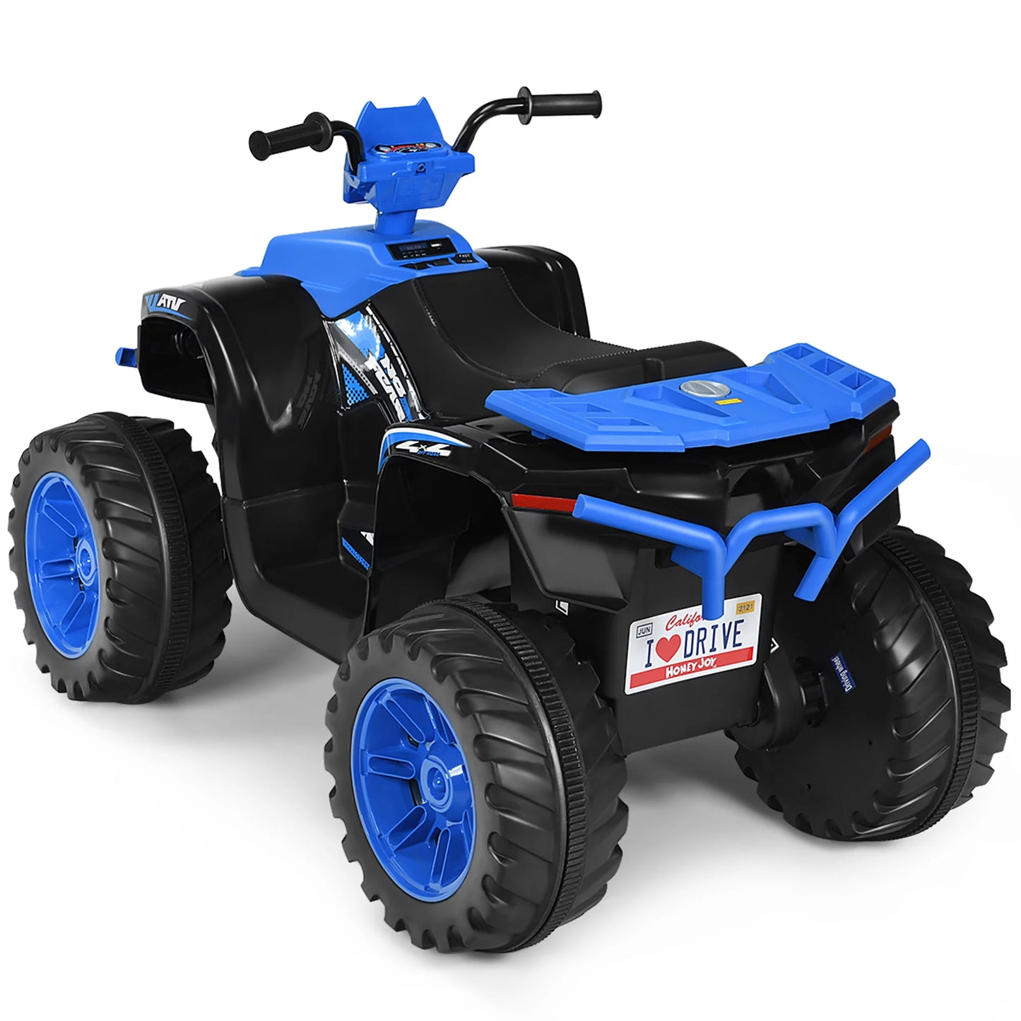 12V Electric Kids Ride on Car ATV 4-Wheeler Quad W/ Music LED - Navy