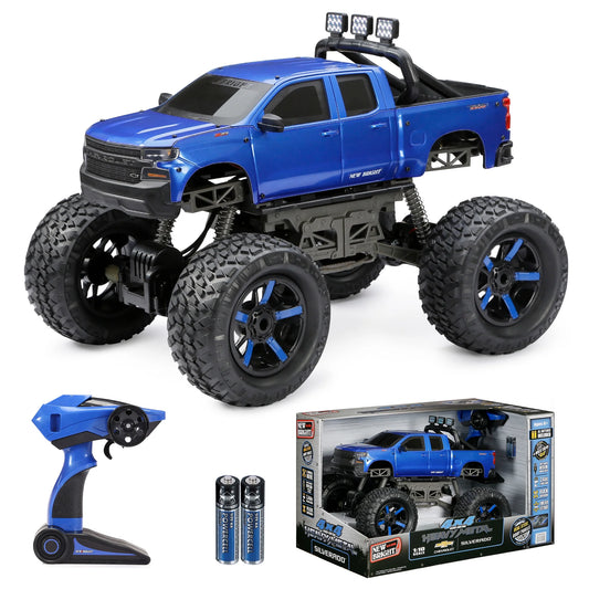 Electric Remote Control Chevrolet Silverado Heavy Metal 4X4 Truck - Blue