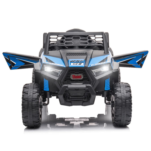 12V Kids Battery Powered Electric Ride on UTV - Blue/Black