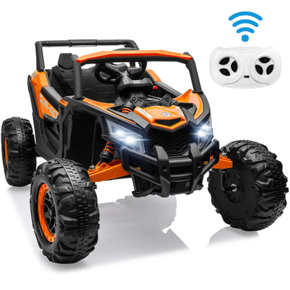 24V Kids Battery Powered Electric Ride on UTV with Parent Remote Control - Orange