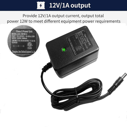 12V 1000MA Round Hole Battery Charger with Charging Indicator Light for Kids Electric Ride on Cars