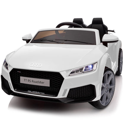 12V Audi TT RS Kids Electric Battery Powered Ride on Car with Parent Remote Control - White