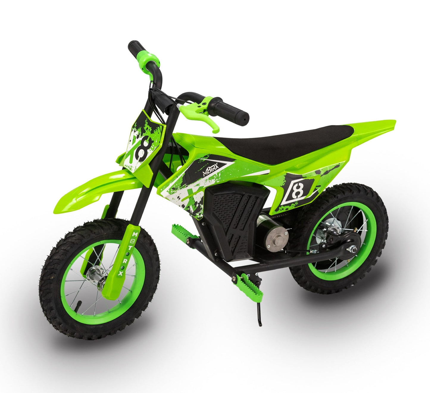 12V Mini Electric Child Dirt Bike, Battery Powered Toy Motorcycle - Green