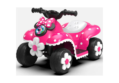 6V Minnie Mouse Kids Battery Powered Electric Ride on ATV 4-Wheeler Quad - Pink