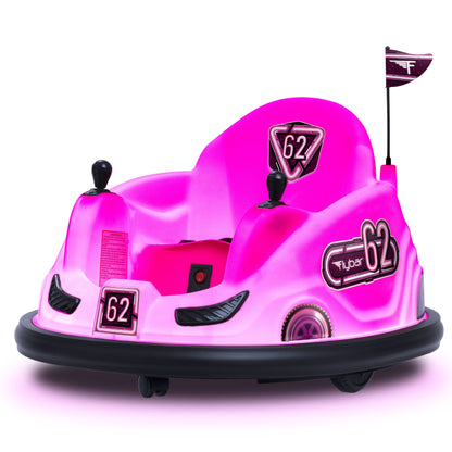 6V Kids Battery Powered Electric Ride on Bumper Car - Pink