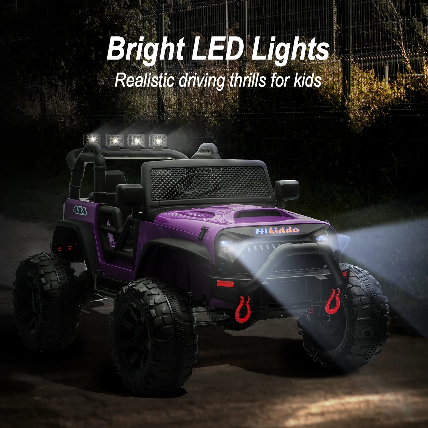 24V Kids Ride on Truck with Remote - Purple