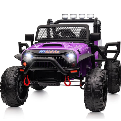 24V Kids Ride on Truck with Remote - Purple