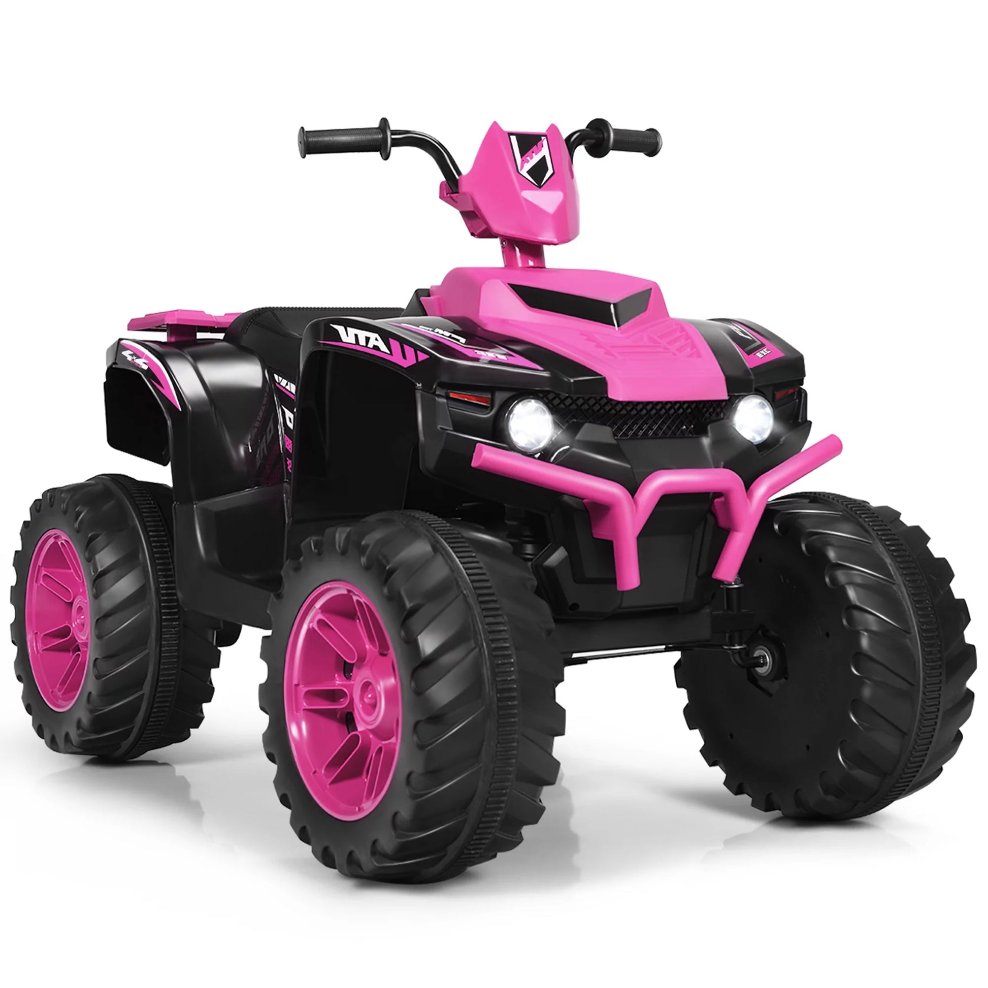 12V Kids Battery Powered Electric Ride on Car ATV 4-Wheeler Quad - Light Pink