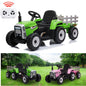 12V Kids Battery Powered Ride on Tractor Trailer with Parent Remote Control