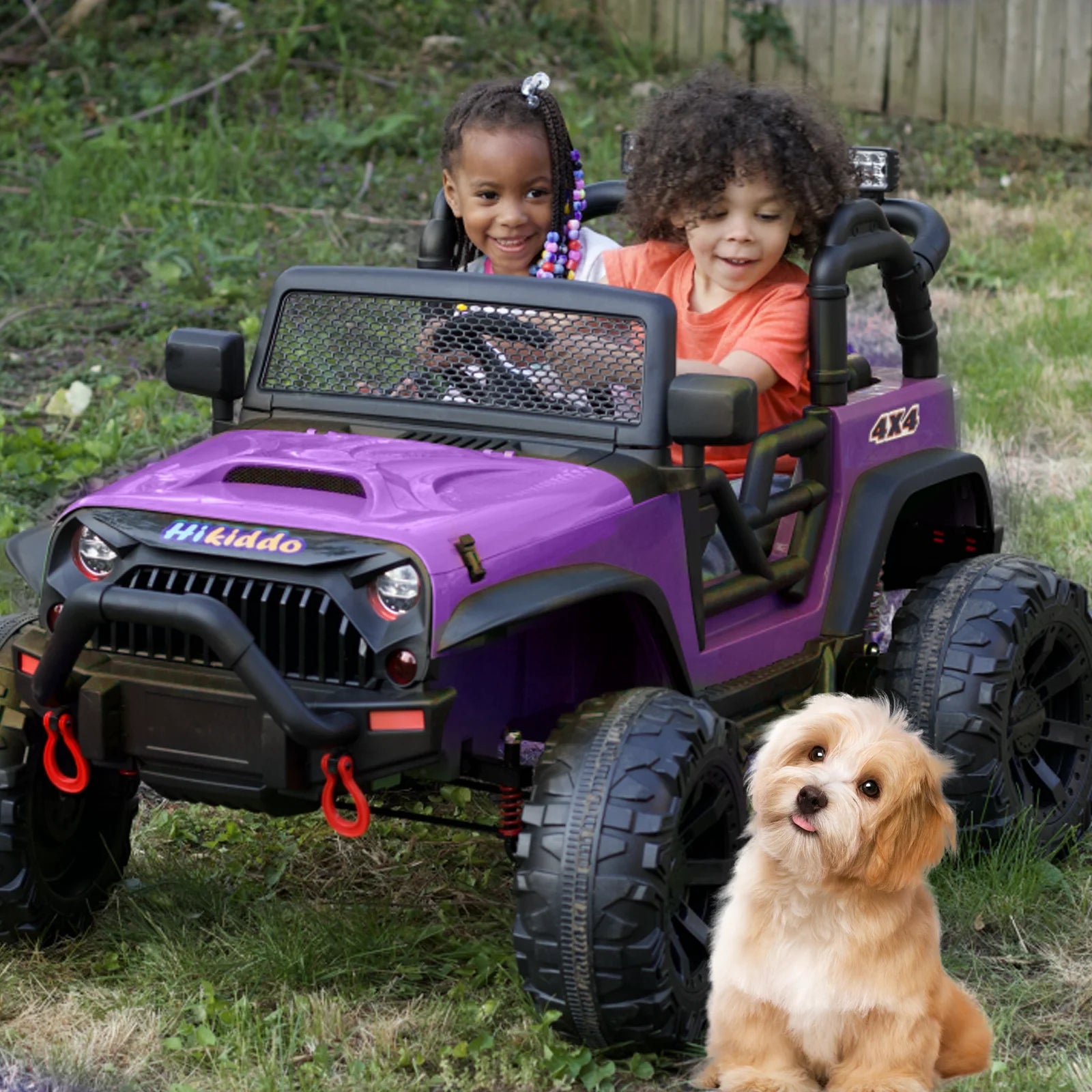 24V Kids Ride on Truck with Remote - Purple