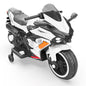 12V Electric Motorcycle with Music, Bluetooth, Lights - White