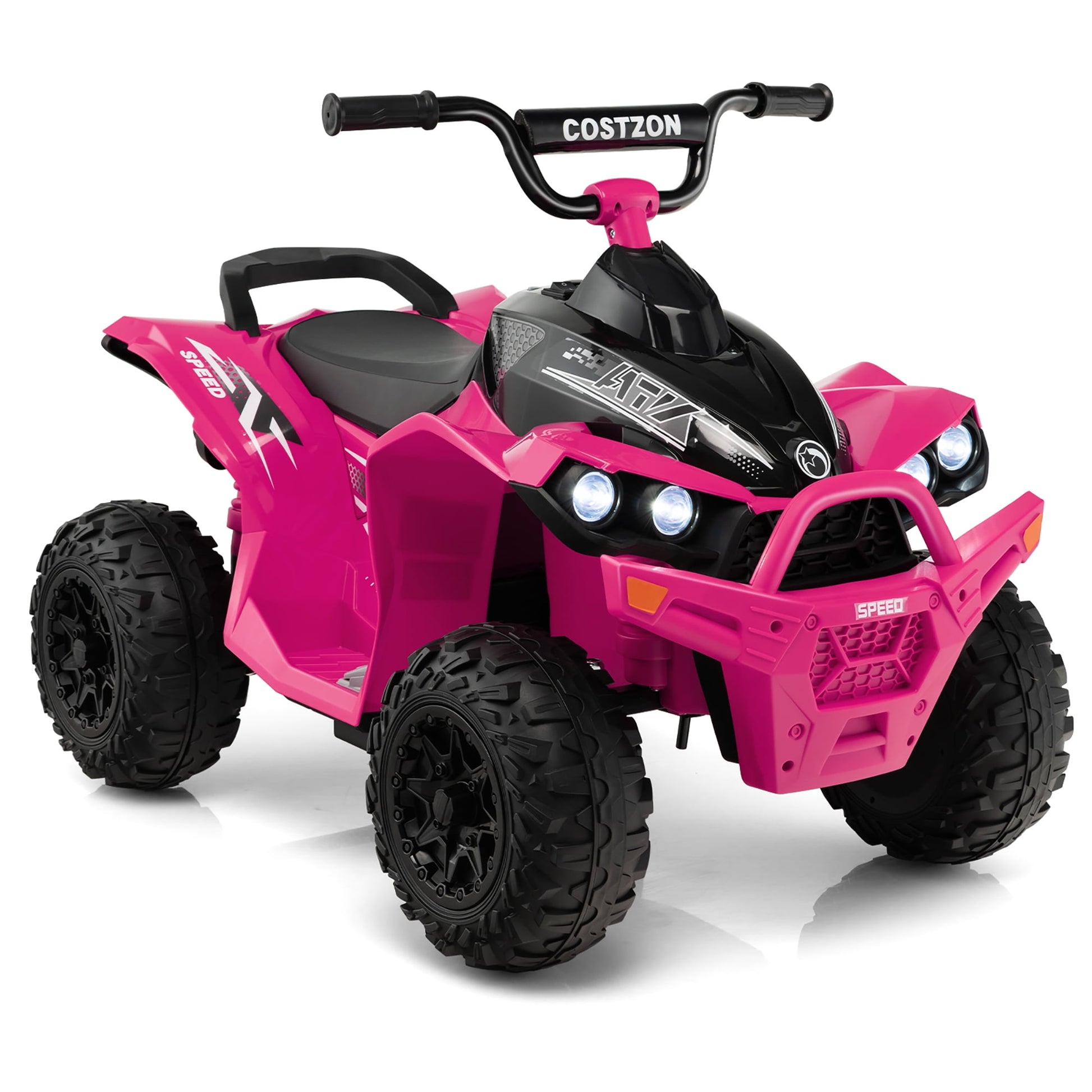 12V Kids Battery Powered Electric Ride on ATV 4-Wheeler Quad - Light Pink