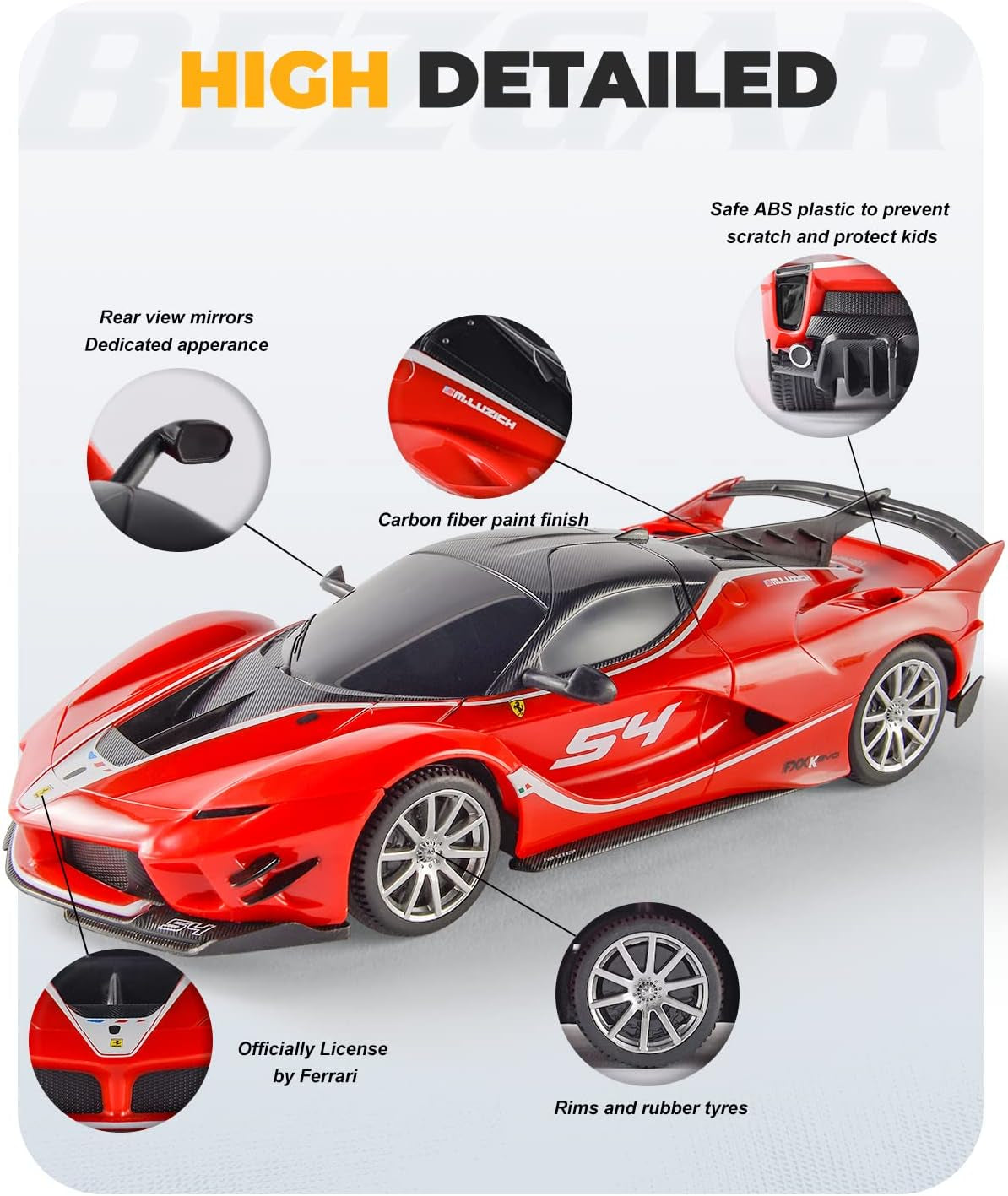 Electric Remote Control Ferrari Sports Car - Red