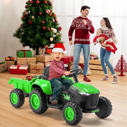 12V Kids Battery Powered Electric Ride on Tractor with Parent Remote Control