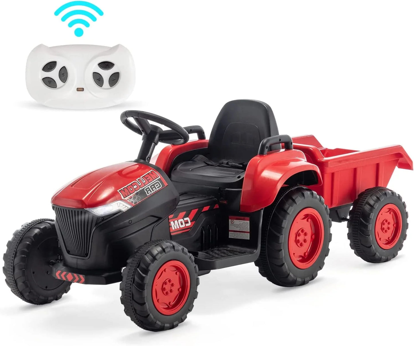 12V Kids Battery Powered Electric Ride on Tractor with Parent Remote Control