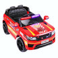 12V Kids Ride on Police Car with Remote Control, 4 Wheeler Truck with Music, Siren - Red