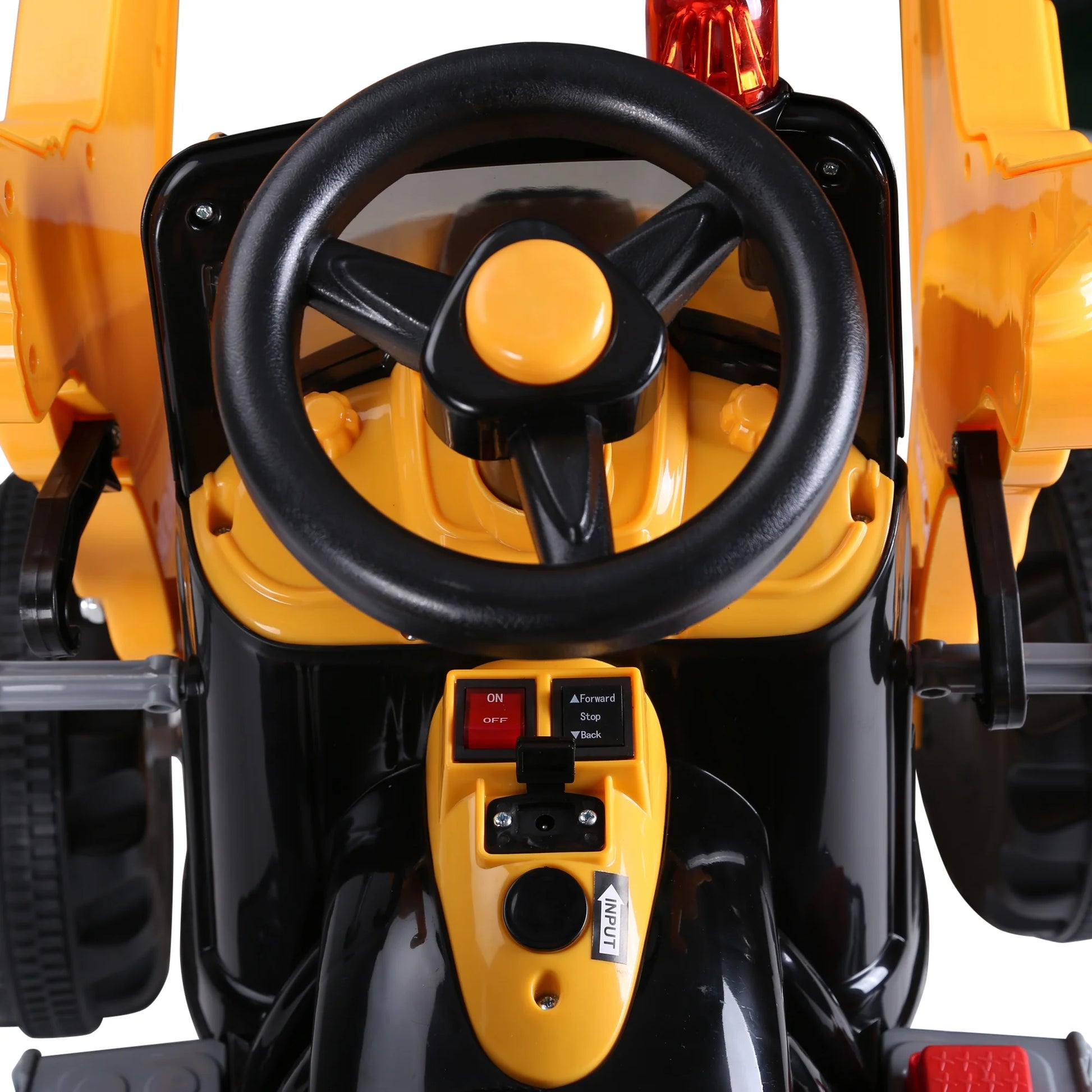 6V Kids Electric Battery Powered Ride on Toy Digger Construction Excavator Tractor - Yellow